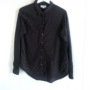 Velvet by Graham Spencer Dark Gray Button Down - L